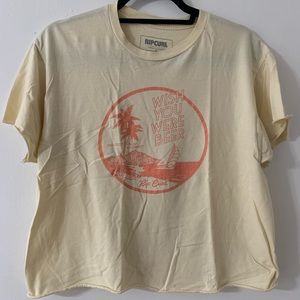 Light Yellow, Rip Curl "Wish You Were Beer" Graphic Tee